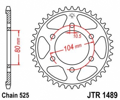 Звезда 42зуб. ZX-7RR/Z1000 ?03- JT MOTO 114-563-42 (фото 1)