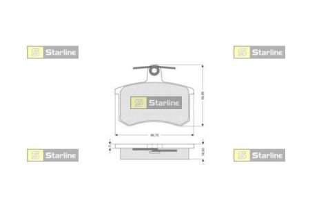 Гальмівні колодки дискові STARLINE BD S080 (фото 1)