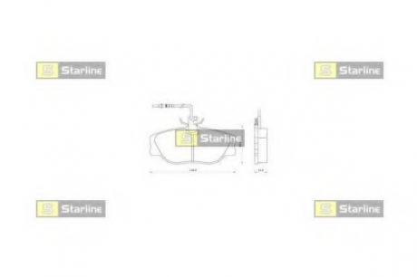 Гальмівні колодки дискові STARLINE BD S096 (фото 1)