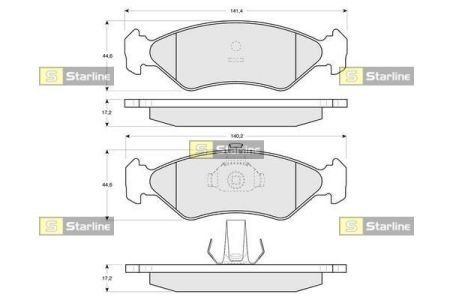 Гальмівні колодки дискові STARLINE BD S112 (фото 1)