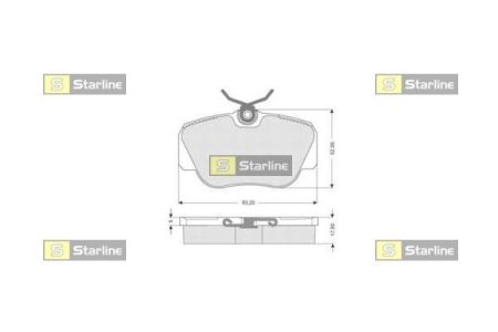 Колодки тормозные дисковые, к-кт. STARLINE BD S155 (фото 1)