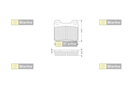 Колодки тормозные дисковые, к-кт. STARLINE BD S169 (фото 1)