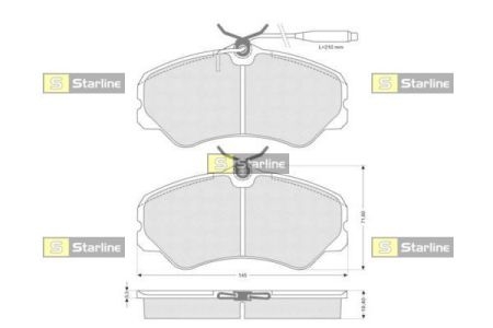 Колодки тормозные дисковые, к-кт. STARLINE BD S172 (фото 1)