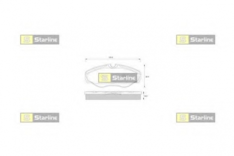 Колодки тормозные дисковые, к-кт. STARLINE BD S250 (фото 1)