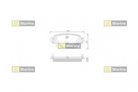 Колодки тормозные дисковые, к-кт. STARLINE BD S252 (фото 1)