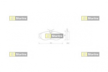 Колодки тормозные дисковые, к-кт. STARLINE BD S257 (фото 1)