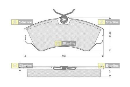 Колодки тормозные дисковые, к-кт. STARLINE BD S298 (фото 1)