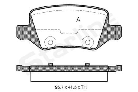 Колодки тормозные дисковые, к-кт. STARLINE BD S302 (фото 1)