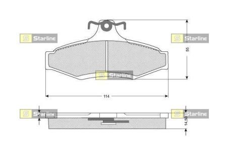 Колодки тормозные дисковые, к-кт. STARLINE BD S310 (фото 1)