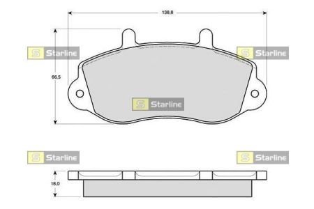 Колодки тормозные дисковые, к-кт. STARLINE BD S315 (фото 1)