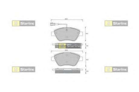 Гальмівні колодки дискові STARLINE BD S361 (фото 1)
