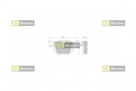 Колодки тормозные дисковые, к-кт. STARLINE BD S363 (фото 1)