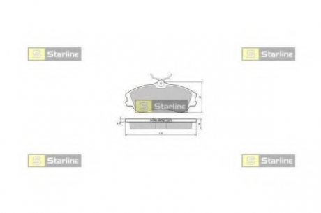 Колодки тормозные дисковые, к-кт. STARLINE BD S374 (фото 1)