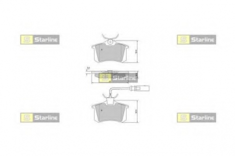 Колодки тормозные дисковые, к-кт. STARLINE BD S375 (фото 1)