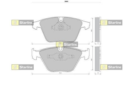 Колодки тормозные дисковые, к-кт. STARLINE BD S410 (фото 1)