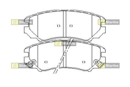 Колодки тормозные дисковые, к-кт. STARLINE BD S445 (фото 1)