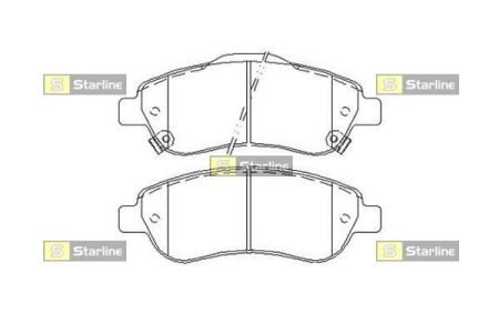 Колодки тормозные дисковые, к-кт. STARLINE BD S455 (фото 1)