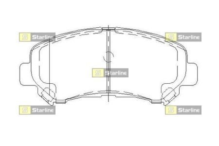 Колодки тормозные дисковые, к-кт. STARLINE BD S502 (фото 1)