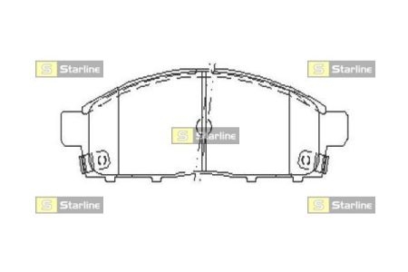 Гальмівні колодки дискові STARLINE BD S518 (фото 1)