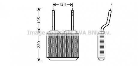 Радиатор отопителя ASTRA F/VECTRA A/CALIBRA AVA COOLING OL6132 (фото 1)
