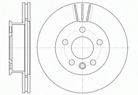 Диск тормозной VW T4 передн., вент. REMSA 6416.10 (фото 1)