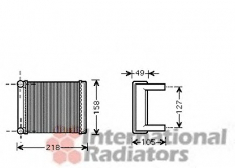 Радіатор опалювача SPRINTER ALL 95-06 Van Wezel 30006385 (фото 1)
