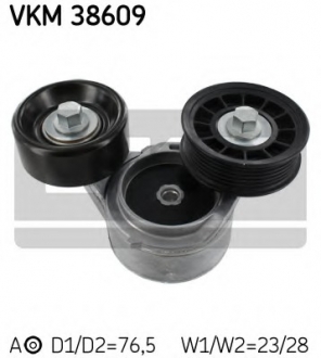 Натяжной ролик, поликлиновой ремінь SKF VKM 38609 (фото 1)