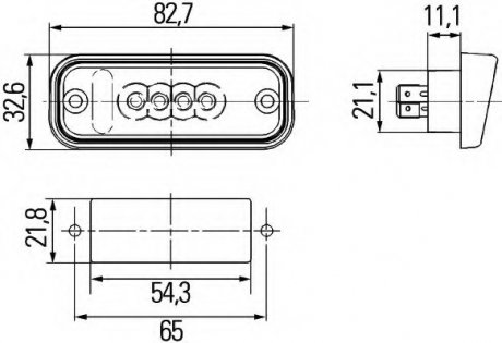 Ліхтар освітлення номерного знака HELLA 2KA 010 278-011 (фото 1)