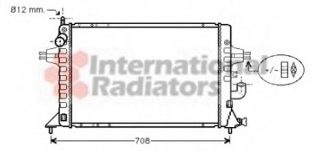 Радиатор ASTRAG 1.7TD MT +/-AC 00- Van Wezel 37002294 (фото 1)