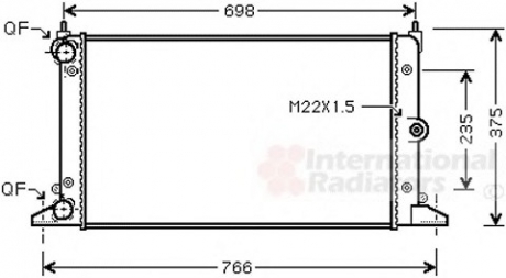 Радіатор охолодження Van Wezel 58002188 (фото 1)