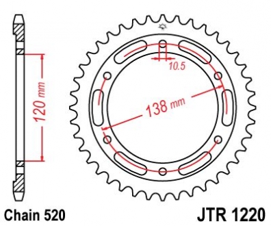 Звезда 38 зуб. CBR 250R 11- JT MOTO 111-460-38 (фото 1)