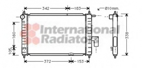 Радиатор MATIZ 2 0.8 MT +-AC 01- Van Wezel 81002046 (фото 1)
