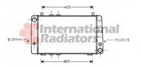 Радиатор SKODA100/FELICIA 1.3 MT Van Wezel 76002002 (фото 1)