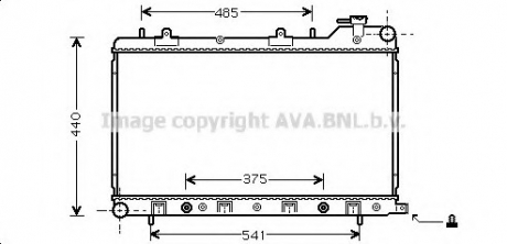 Радіатор охолодження двигуна FORESTER 20i MT/AT 02- AVA COOLING SU 2049 (фото 1)