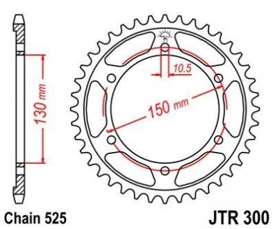 Звезда 42зуб. TDM900 JT MOTO 112-567-42 (фото 1)