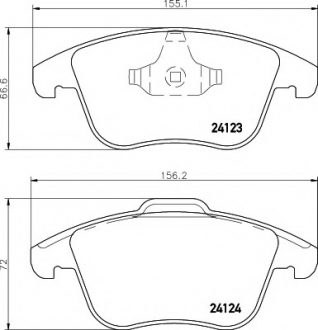 Тормозные колодки, к-кт. TEXTAR 2412305 (фото 1)