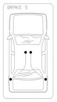 Трос ручного гальма зад. П Peugeot 306 92-97 (барабанні гальма) 1561/1252 COFLE 10.6024 (фото 1)