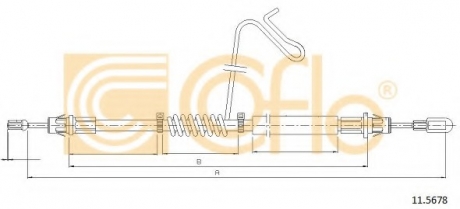Трос стояночного тормоза COFLE 11.5678 (фото 1)