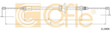 Трос стояночного тормоза COFLE 11.6806 (фото 1)