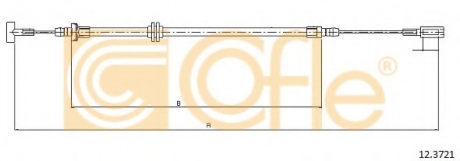 Трос стояночного тормоза COFLE 12.3721 (фото 1)
