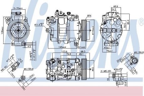 Компрессор кондиціонера NISSENS 890070 (фото 1)