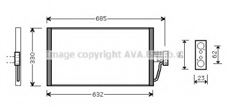 Конденсатор, кондиционер AVA COOLING BW 5254 (фото 1)