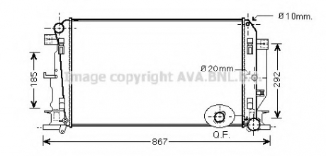 Радиатор охлаждения двигателя AVA COOLING MS 2402 (фото 1)