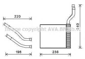 Теплообмінник, Система опалення салону AVA COOLING FD6464 (фото 1)