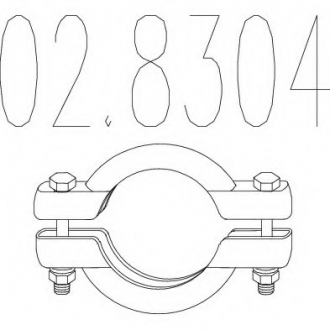 Хомут вихлопної системи MTS 02.8304 (фото 1)
