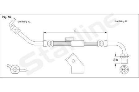Тормозной шланг STARLINE HA AC.1233 (фото 1)