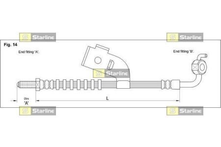 Тормозной шланг STARLINE HA AC.1261 (фото 1)