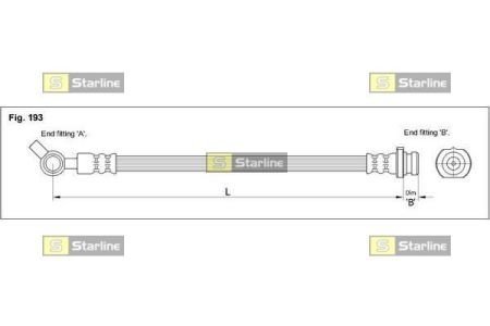Тормозной шланг STARLINE HA BH.1298 (фото 1)