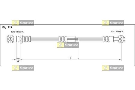 Тормозной шланг STARLINE HA ST.1036 (фото 1)