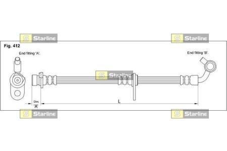 Гальмівний шланг STARLINE HA ST.1239 (фото 1)